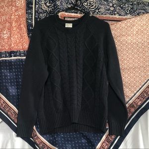 Jillian Nicole Navy Cable Knit Sweater